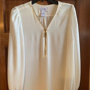 White tunic long sleeve top